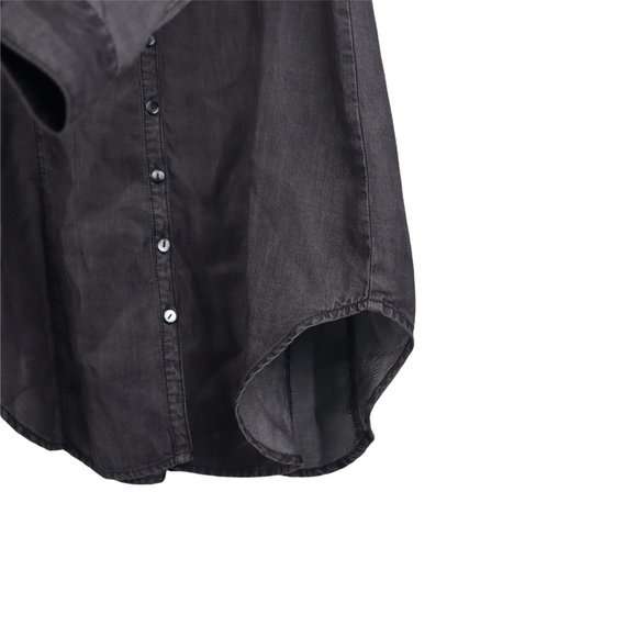 Christine Alexander Women Shirt Black Button Down  M Studs Black - Picture 9 of 16